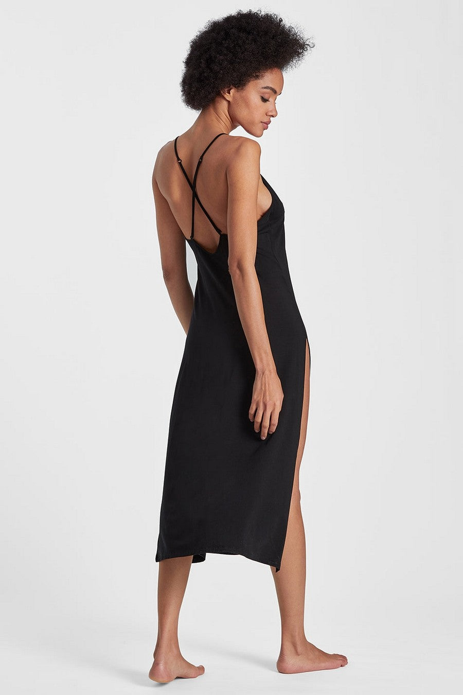 Нічна сорочка з модалу RL45 Lazy Days black Aubade спина
