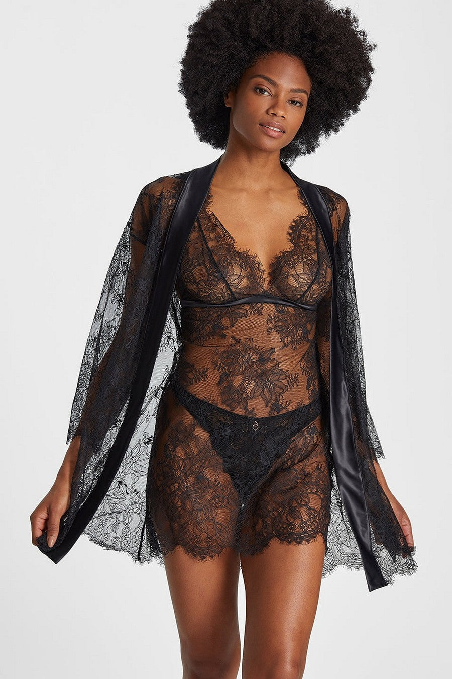 Короткая сорочка из кружева RZ40 Histoire D'Un Soir black