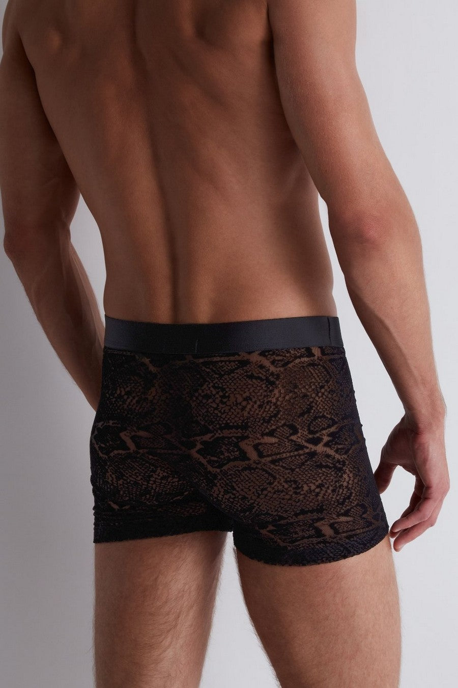 Мужские трусы шорты с принтом XB78S Men black python