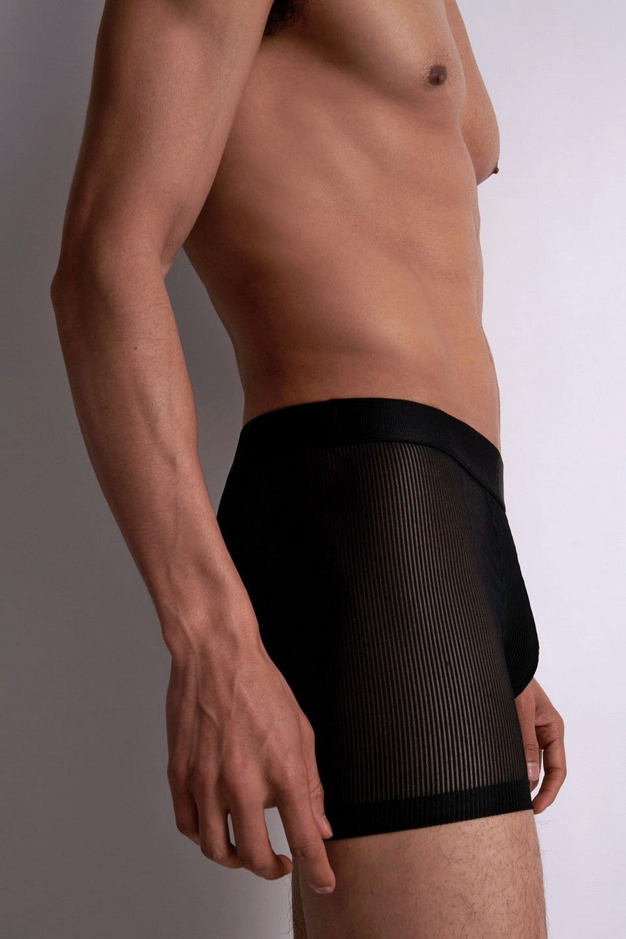 Мужские трусы шорты в полоску XB78S Men black stri