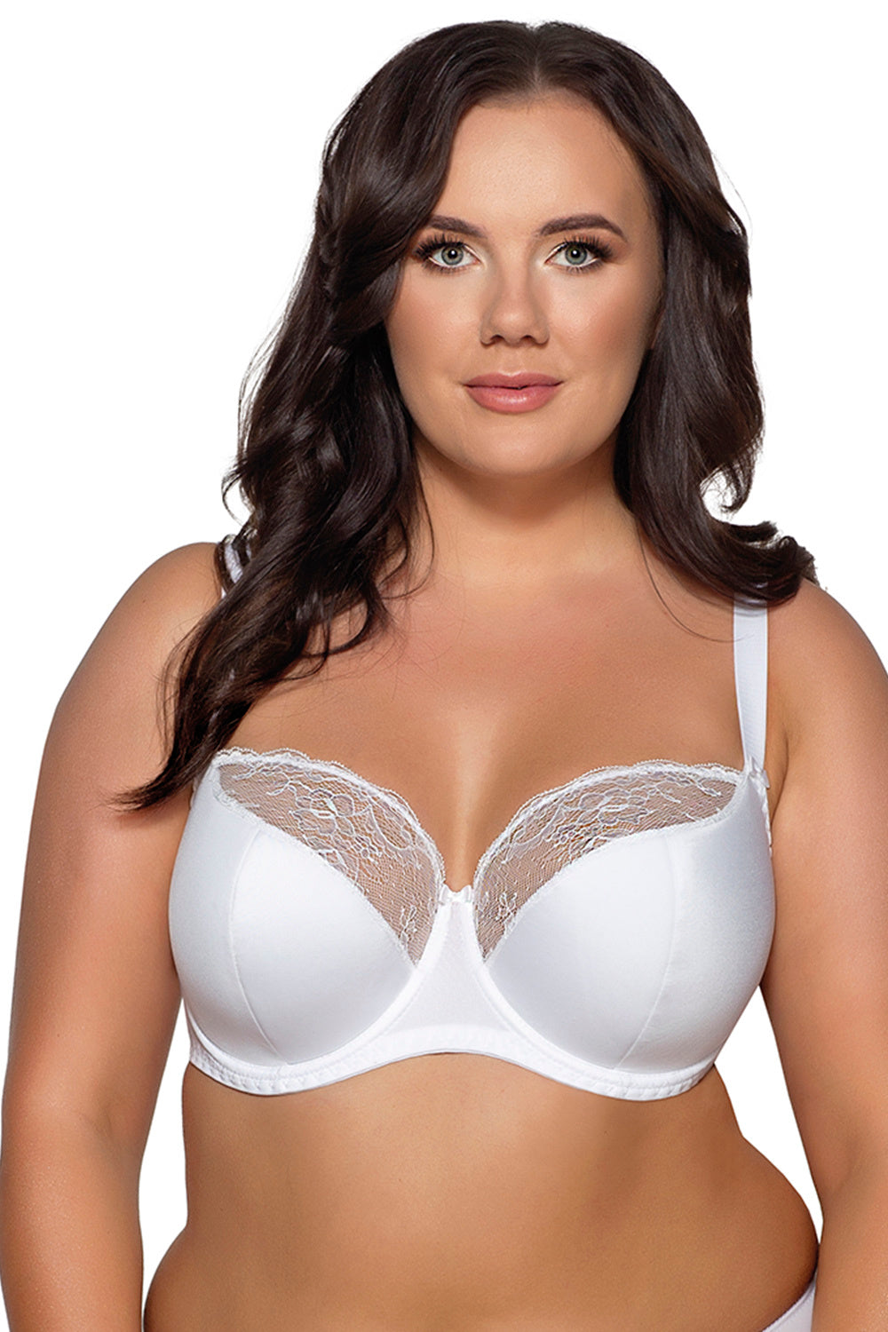 Полудублированный бюстгальтер с кружевом Azalea 2110 white