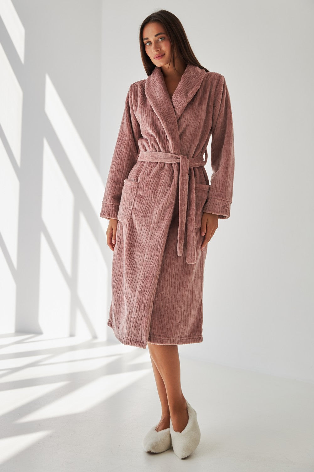 Теплый халат из велсофта 0228 frez relief