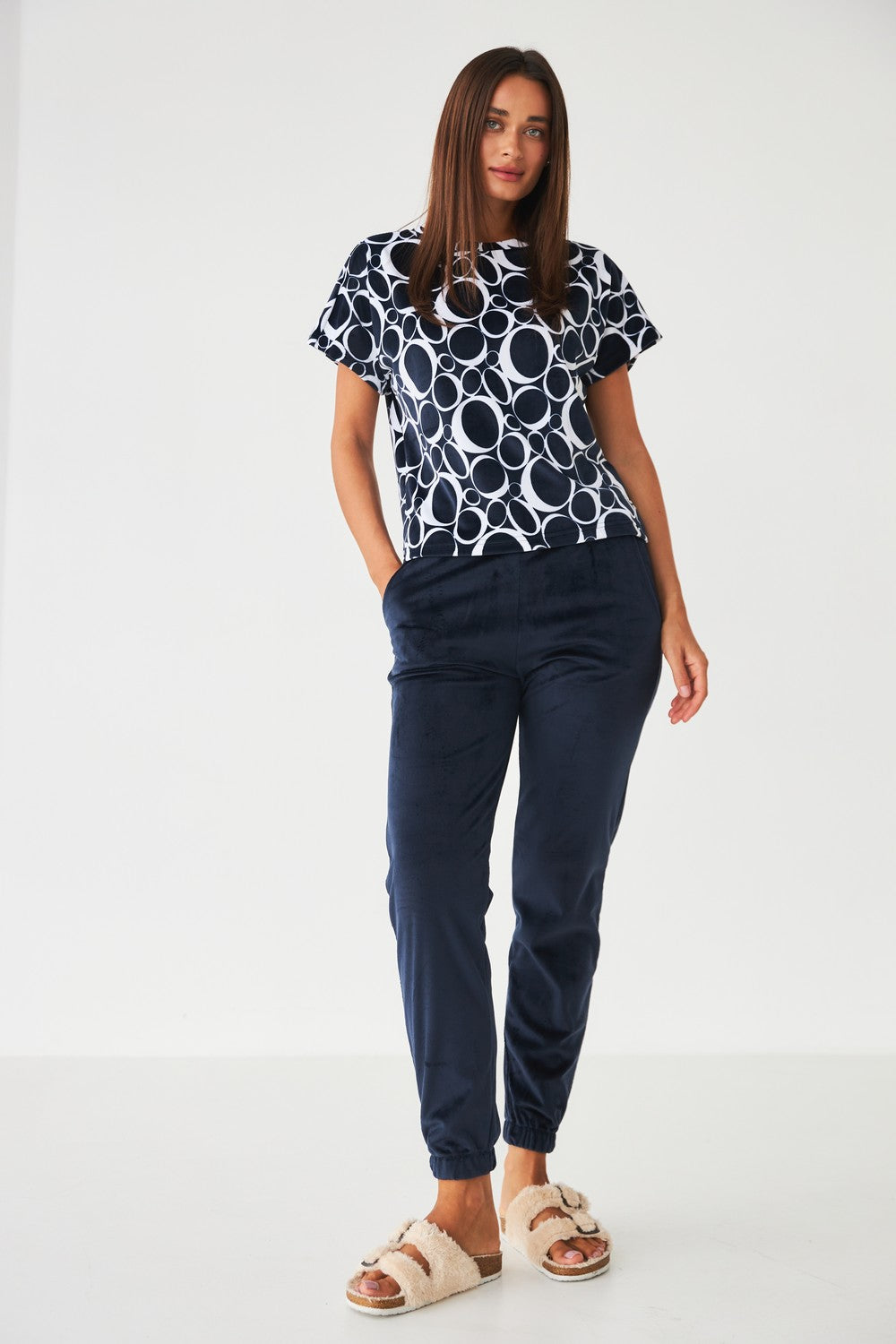 Плюшевый комплект для дома 0277/333 circles/dark blue