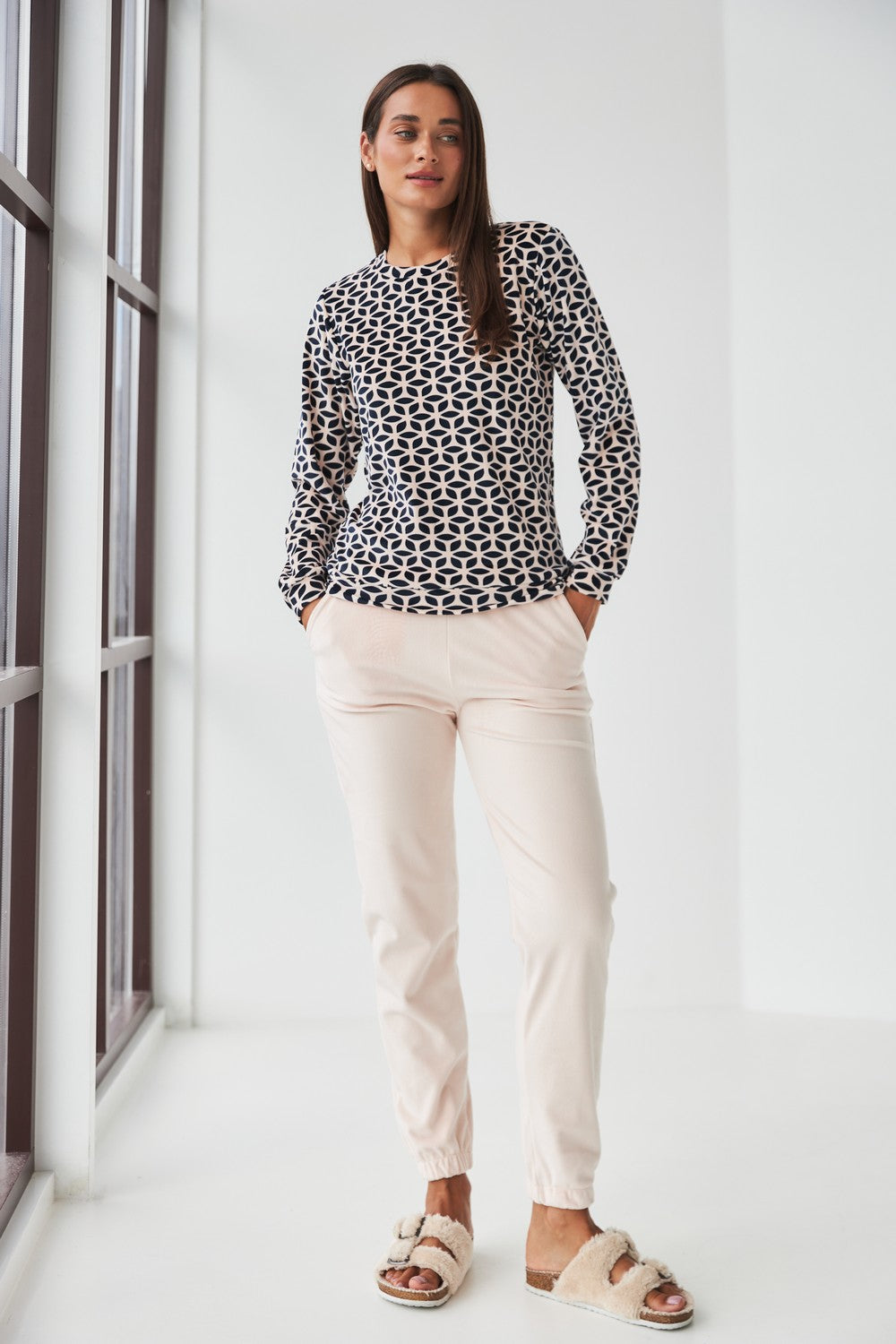 Комплект для дома с принтом 0285/333 geometry/peach