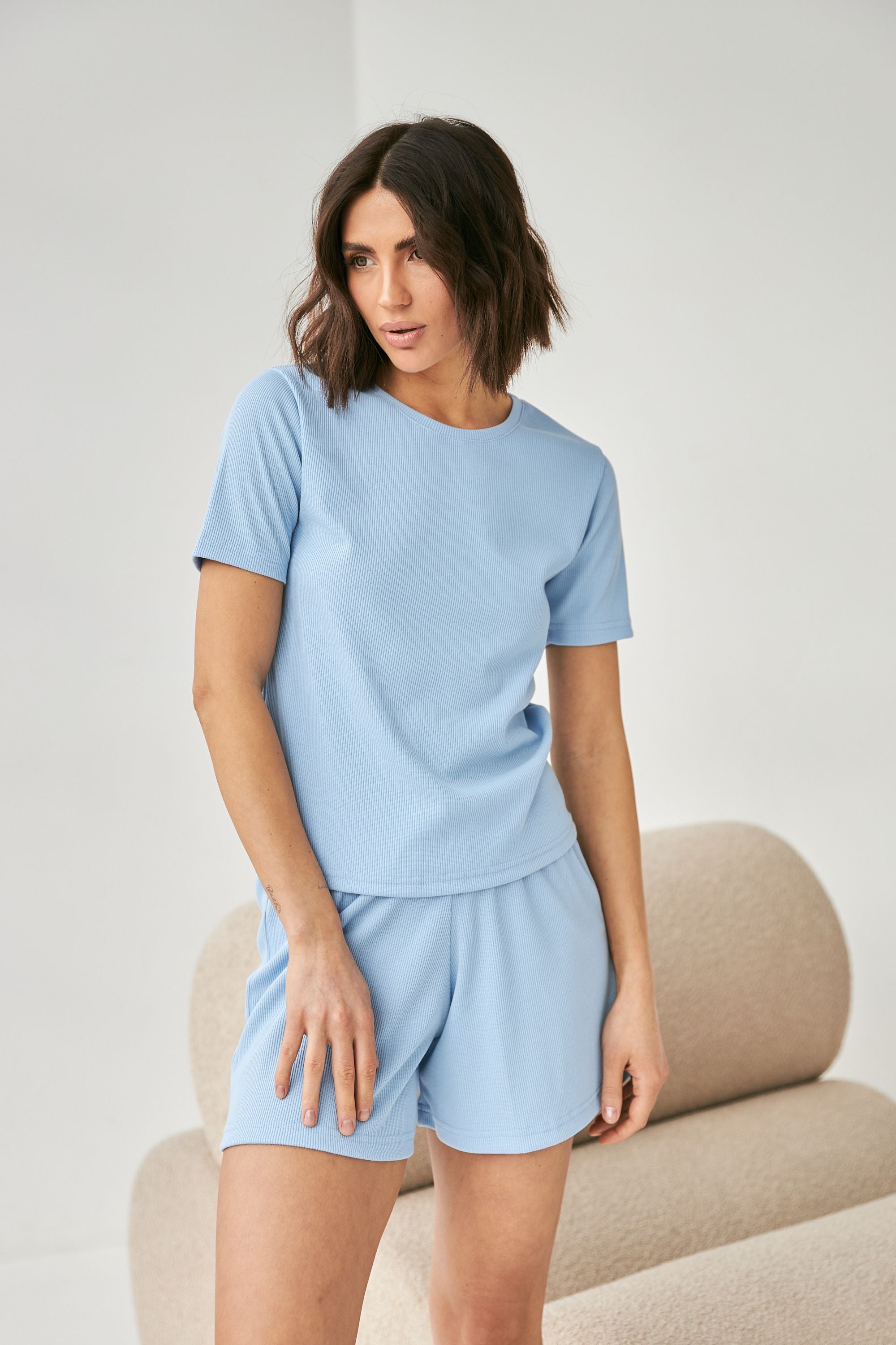 Пижама в рубчик 0315/313 blue