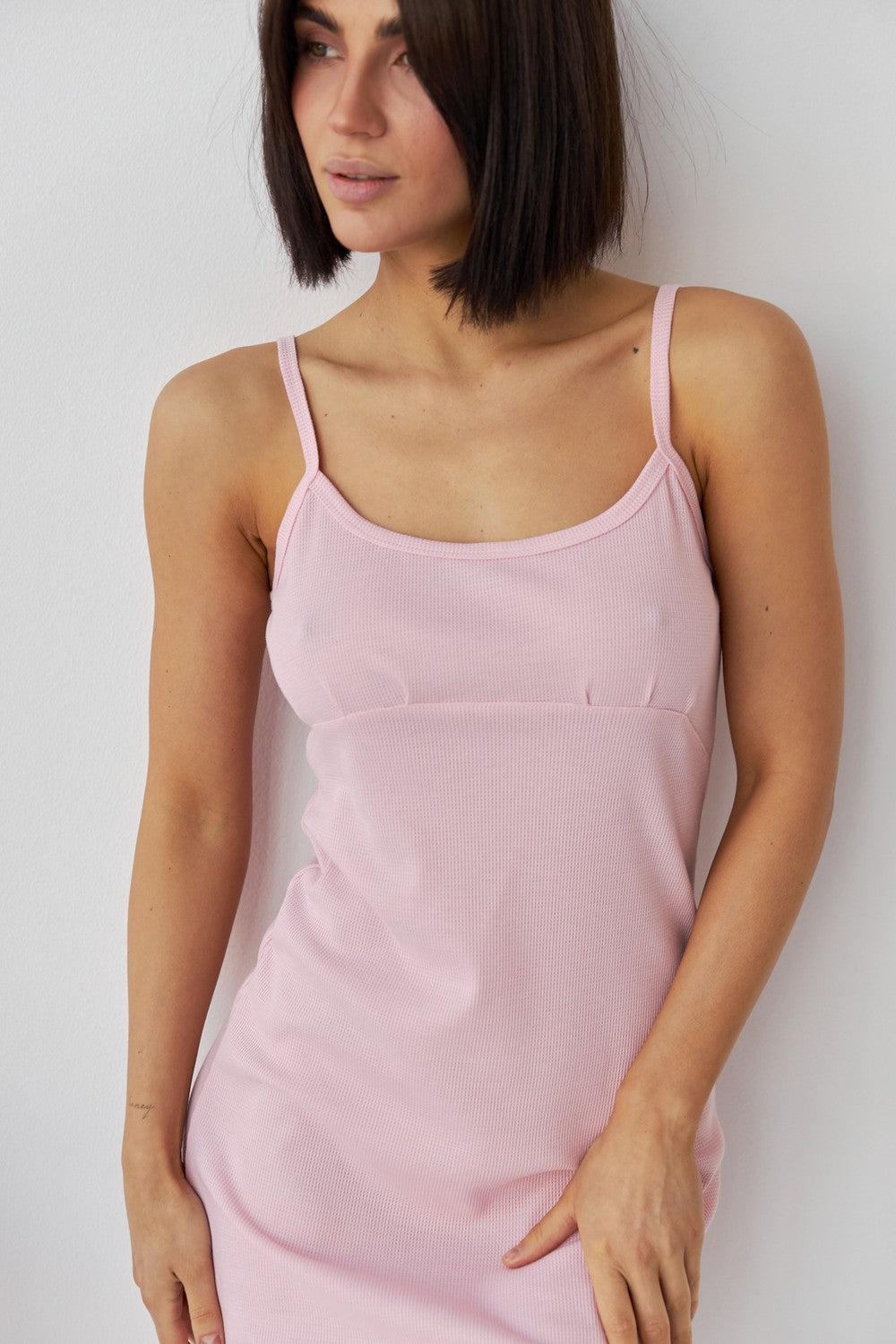 Сорочка на тонких бретелях 0352 rose