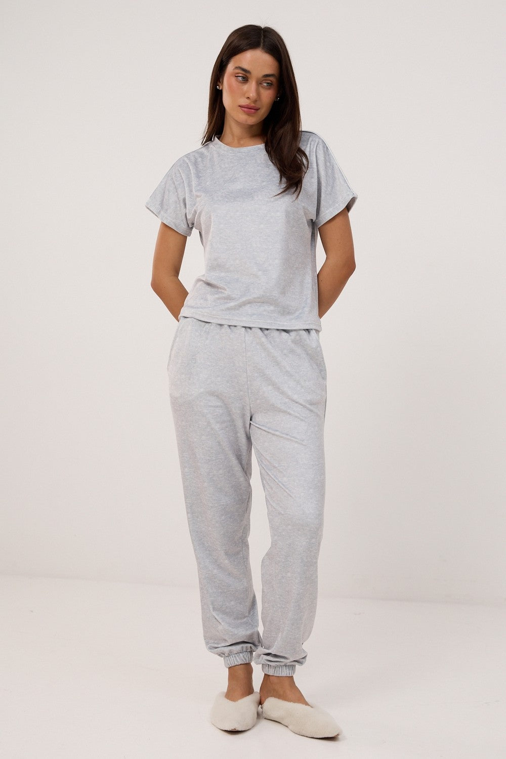 Плюшевый комплект для дома 0393/394 light gray