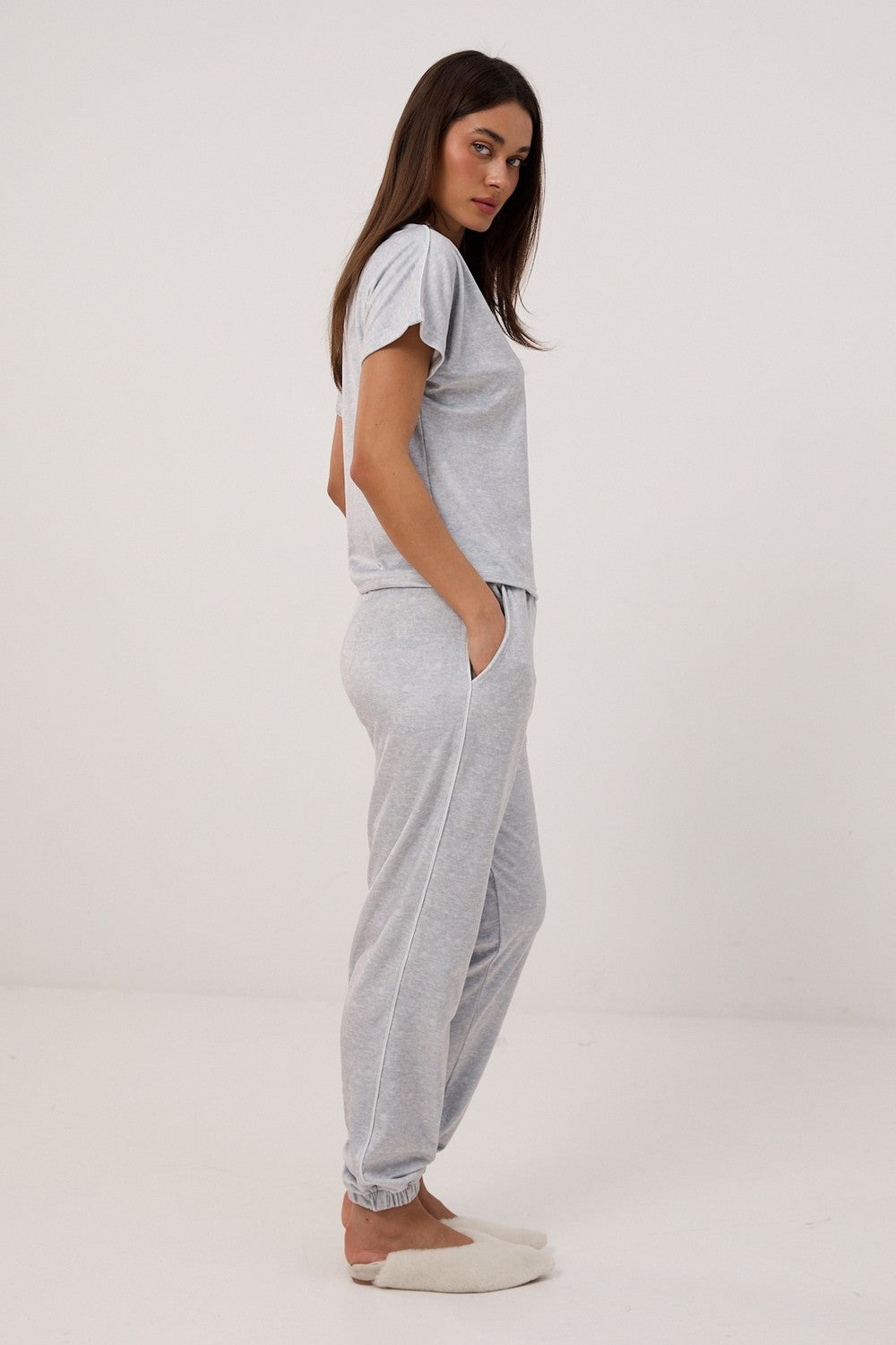 Плюшевый комплект для дома 0393/394 light gray