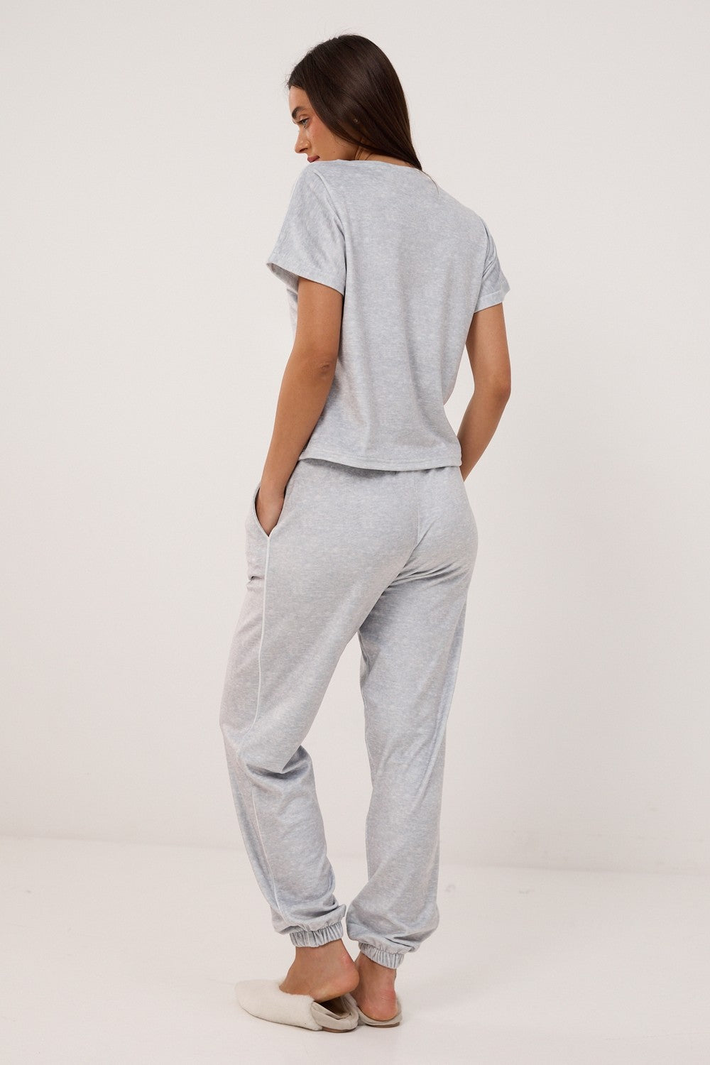 Плюшевый комплект для дома 0393/394 light gray