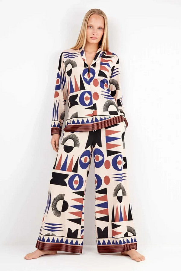 Домашняя блуза с принтом 2/20312T