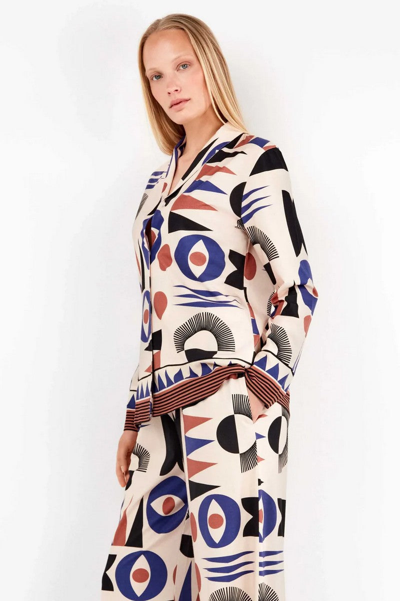 Домашняя блуза с принтом 2/20312T