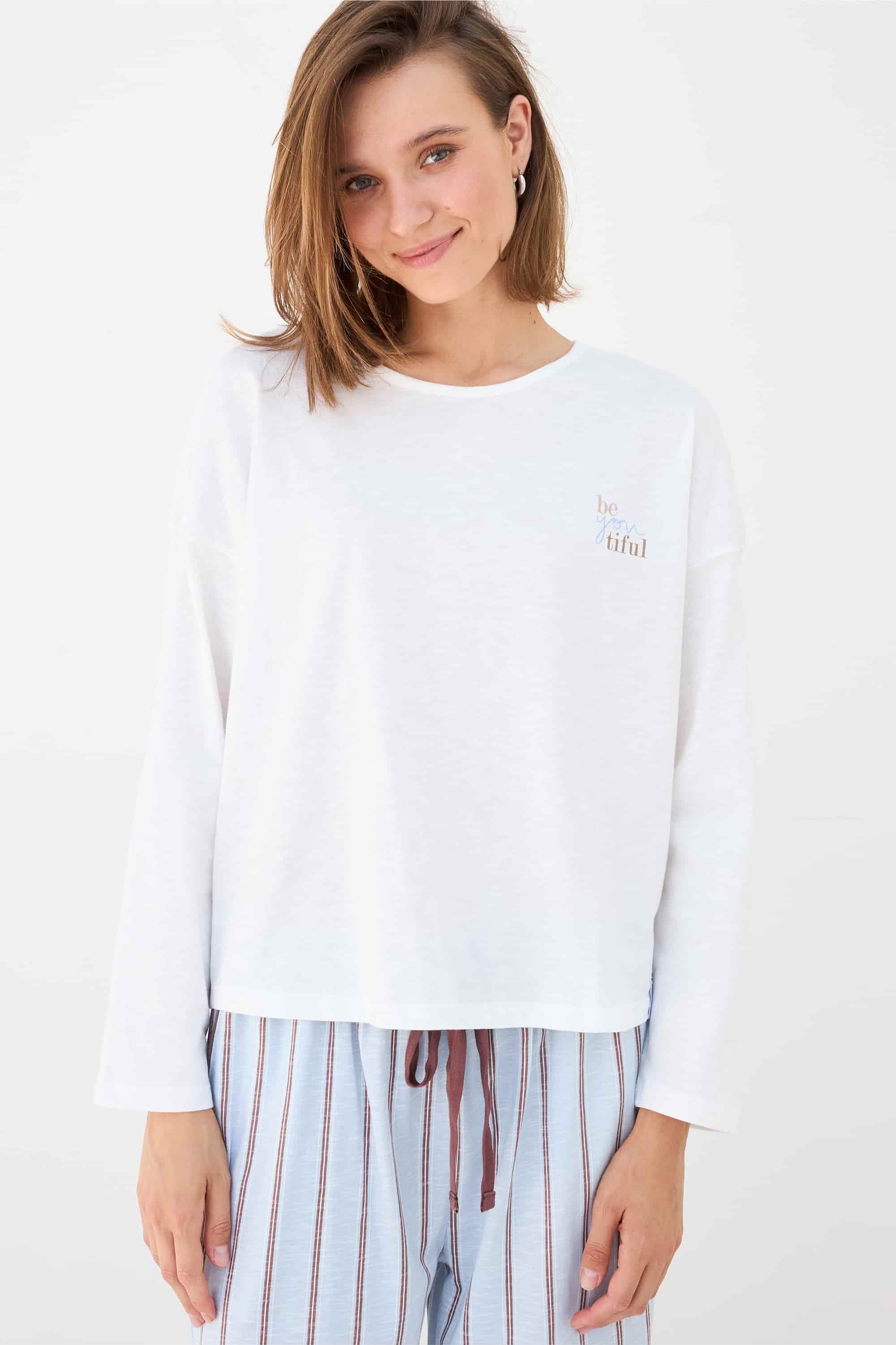 Пижамная кофта LH340-02 Grasse milk