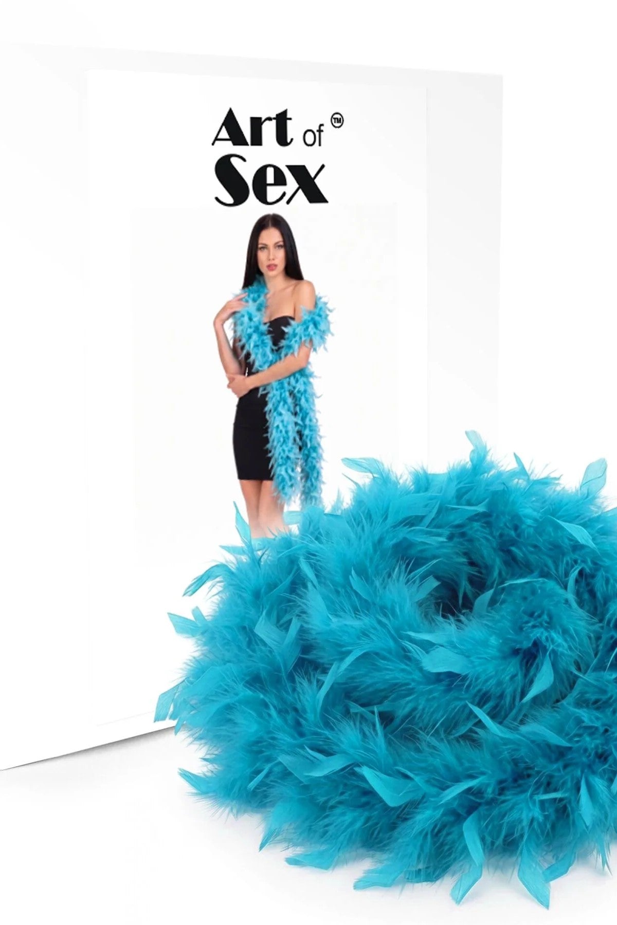 Боа з пір'я SX4662 blue Art of Sex