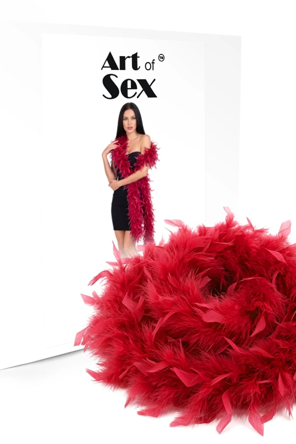 Боа з пір'я SX4672 red Art of Sex
