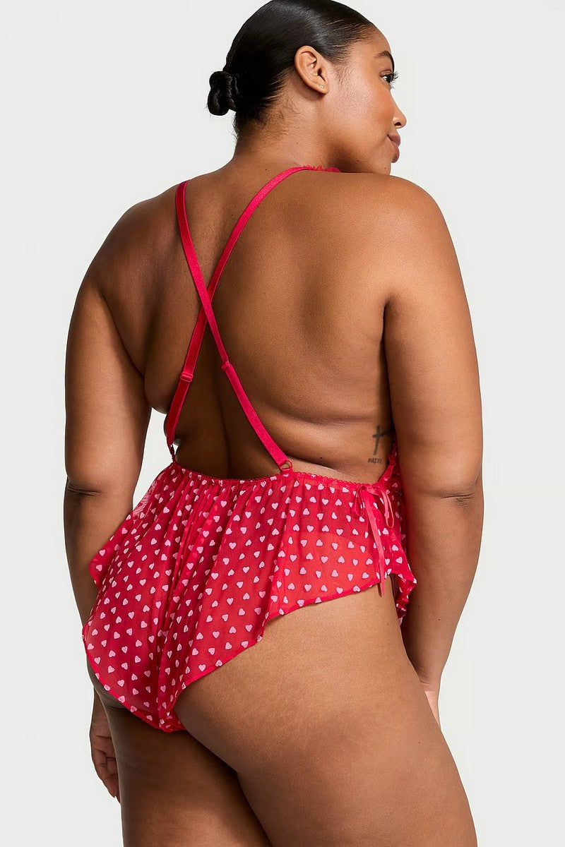 Эротическое боди из микросетки 969163814 red