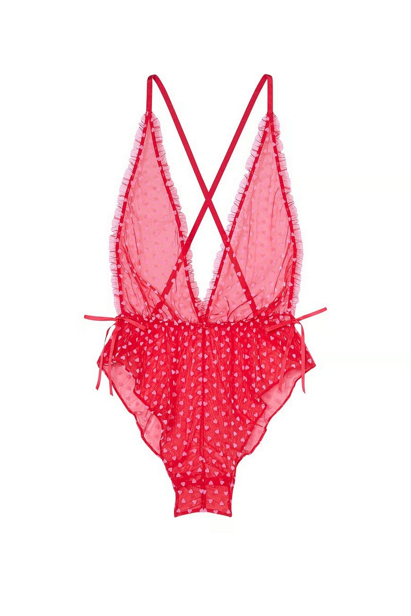 Еротичне боді з мікросітки 969163814 red