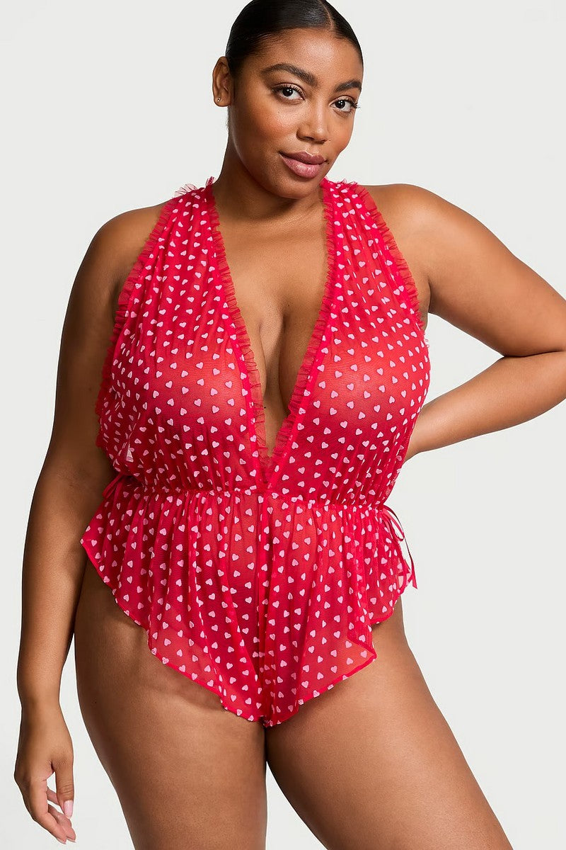 Эротическое боди из микросетки 969163814 red