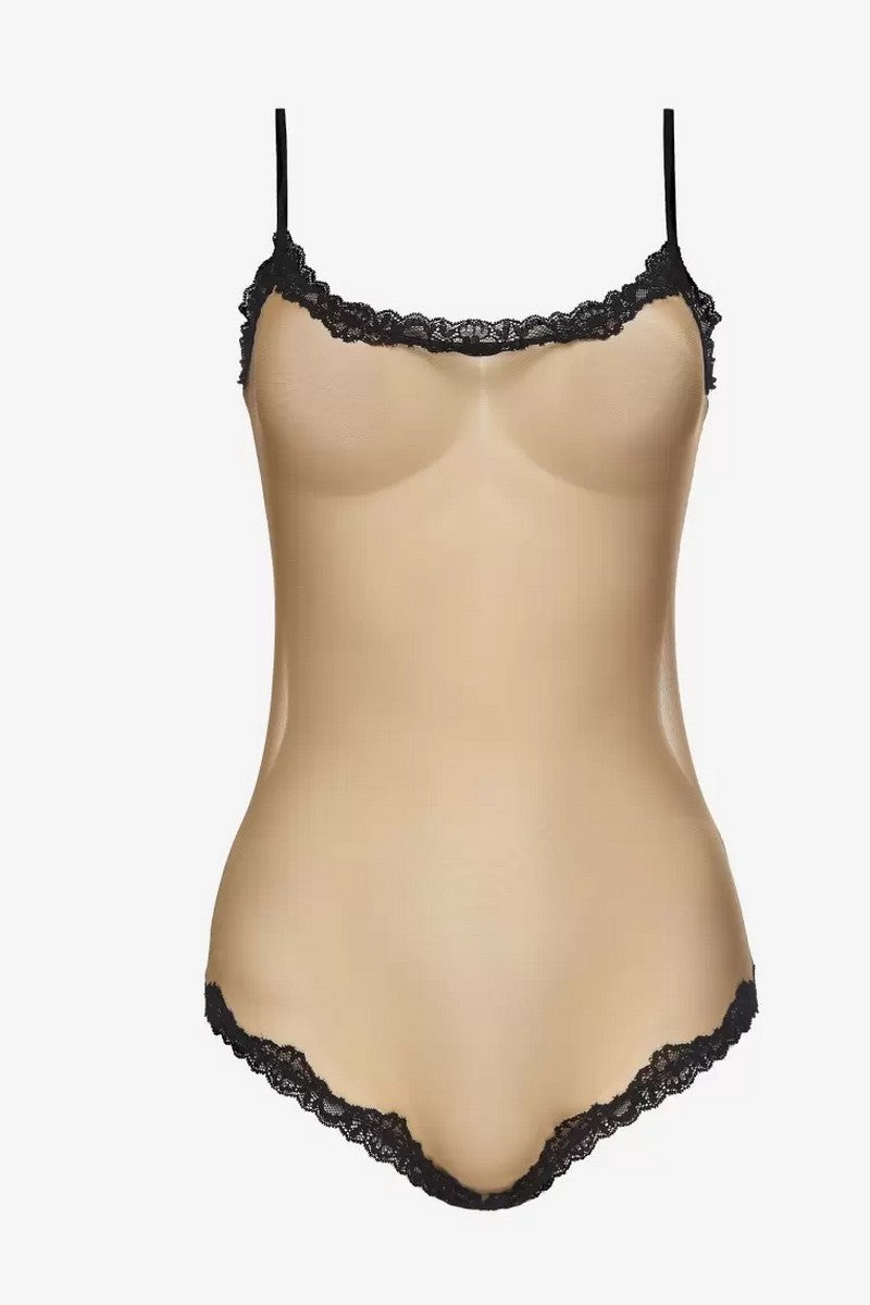 Прозрачное боди с кружевом Пастис БД1