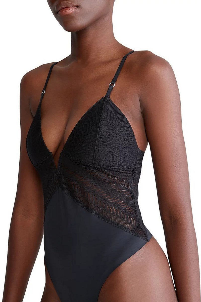 Боді-стрінг з мереживним ліфом 443542543 black