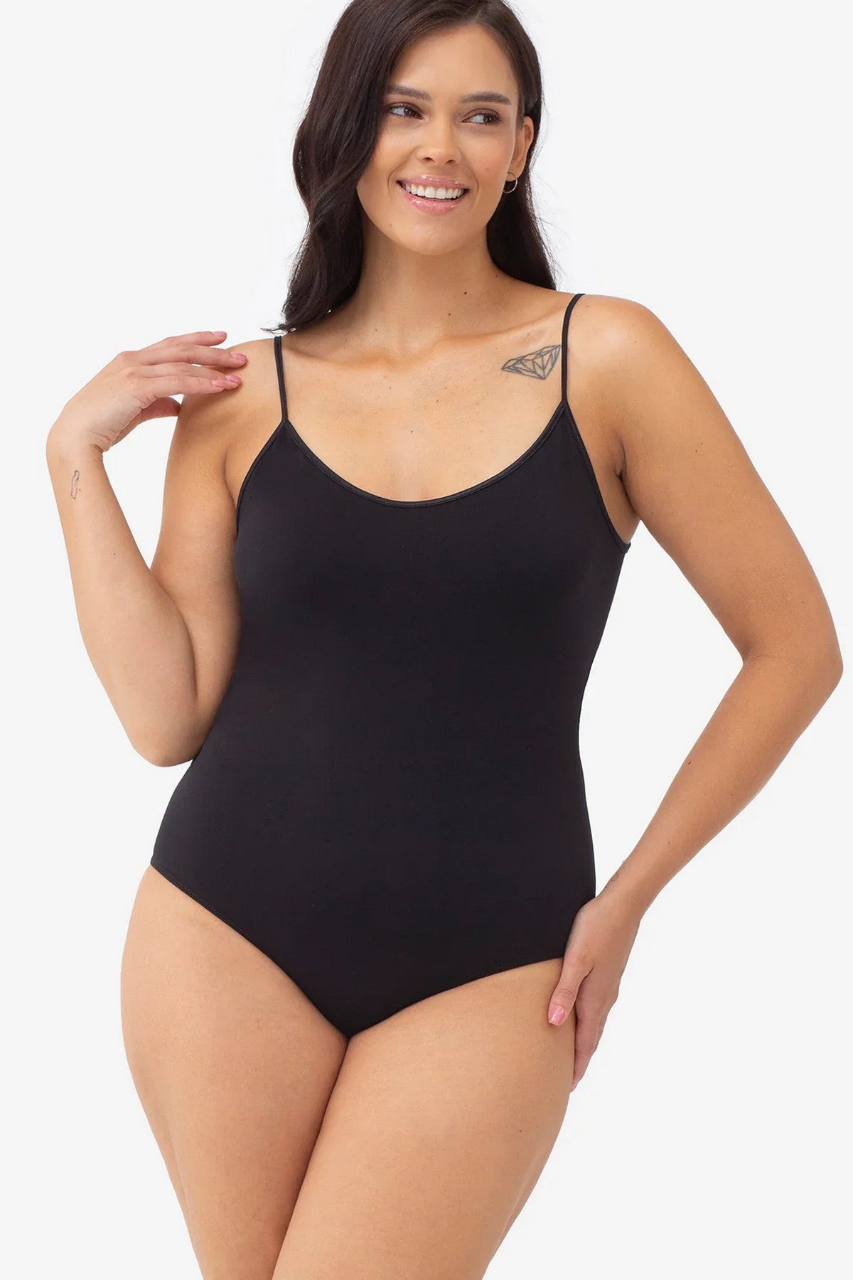 Бесшовное боди на тонких бретелях Camisole
