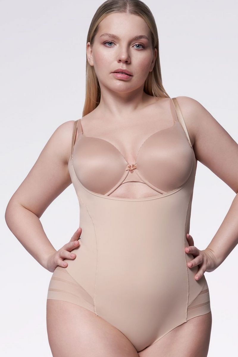 Корректирующее боди с бесшовными трусиками 119 pod byust Mesh