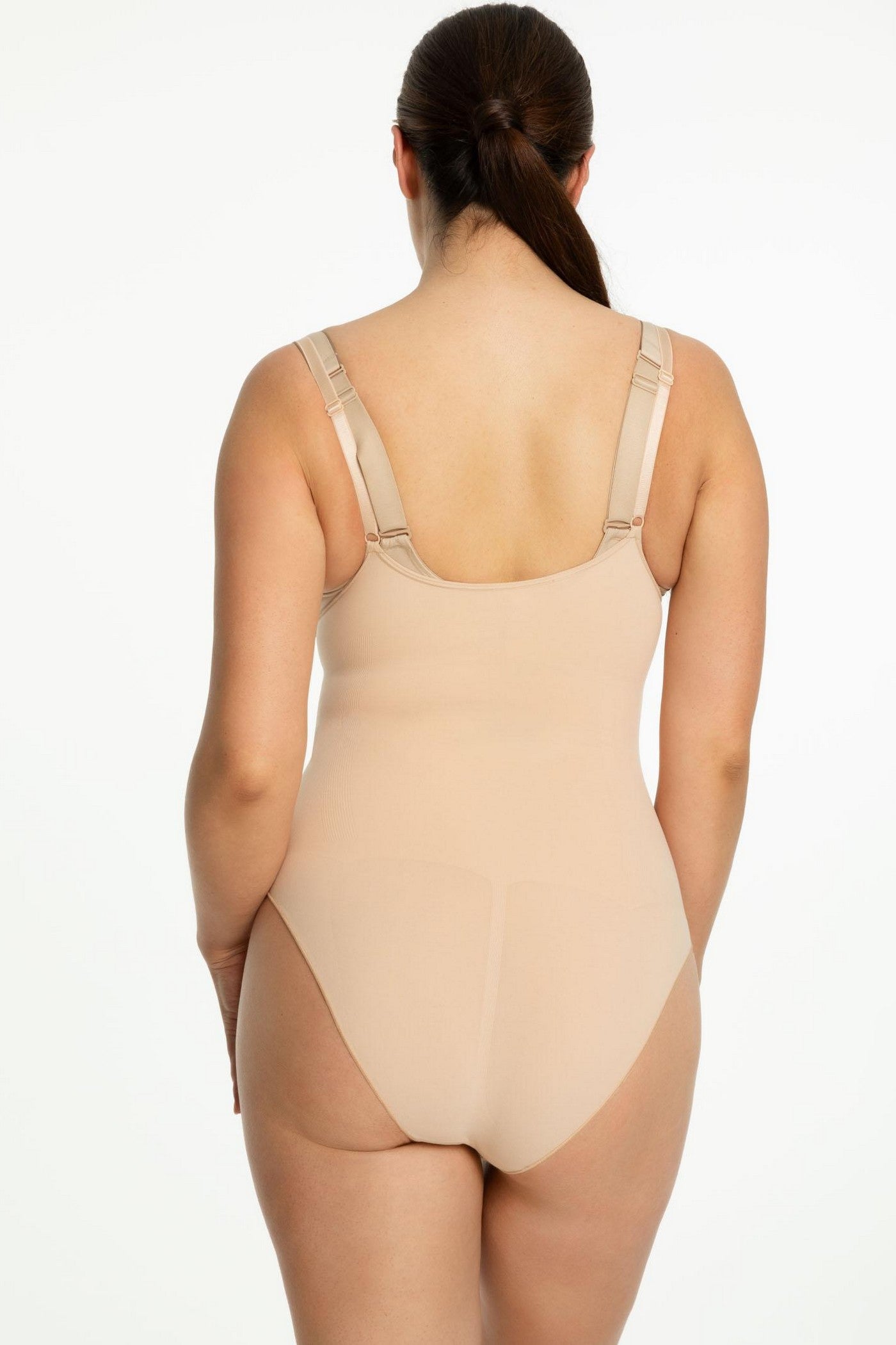 Боді з відкритими грудьми 419 beige