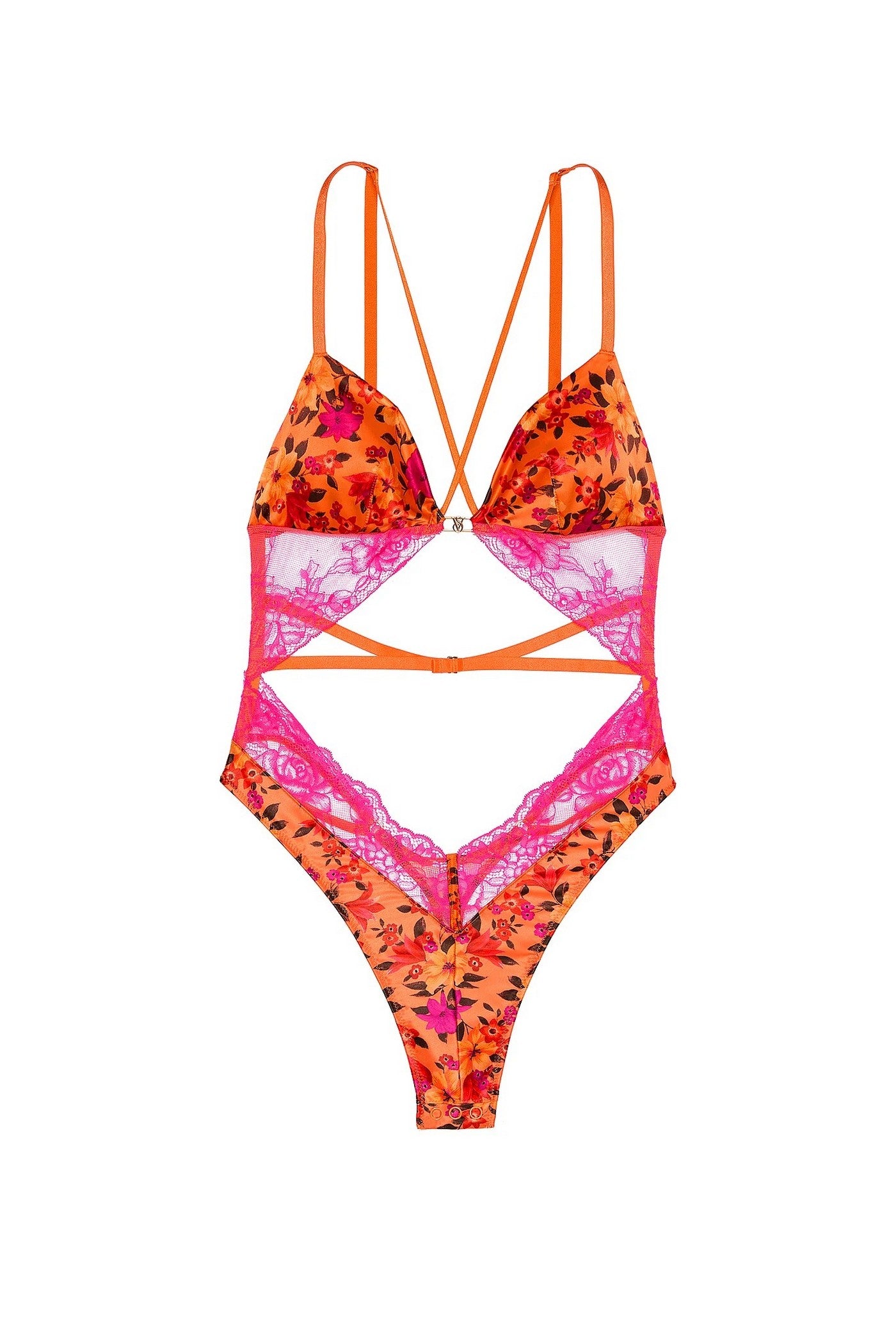 Эротическое боди с кружевом 42508230 orange