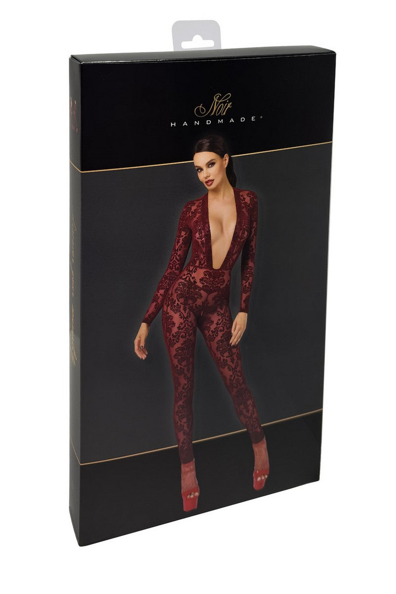 Бодістокінг з оксамитовим флоком F382 Kink Royal Noir Handmade коробка