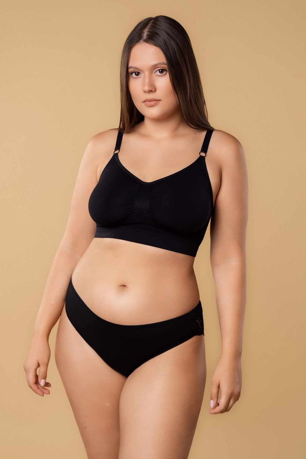 Хлопковые трусики слип BAN26902001 (3 шт.) black/powder rose/burgundy