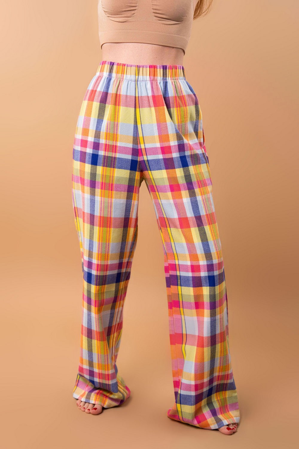Пижамные брюки в клетку HOM2418010 color cell