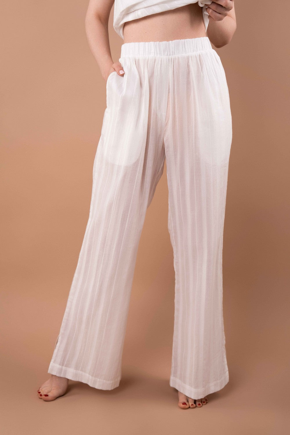 Пижамная брюки из хлопка HOM2420010 white