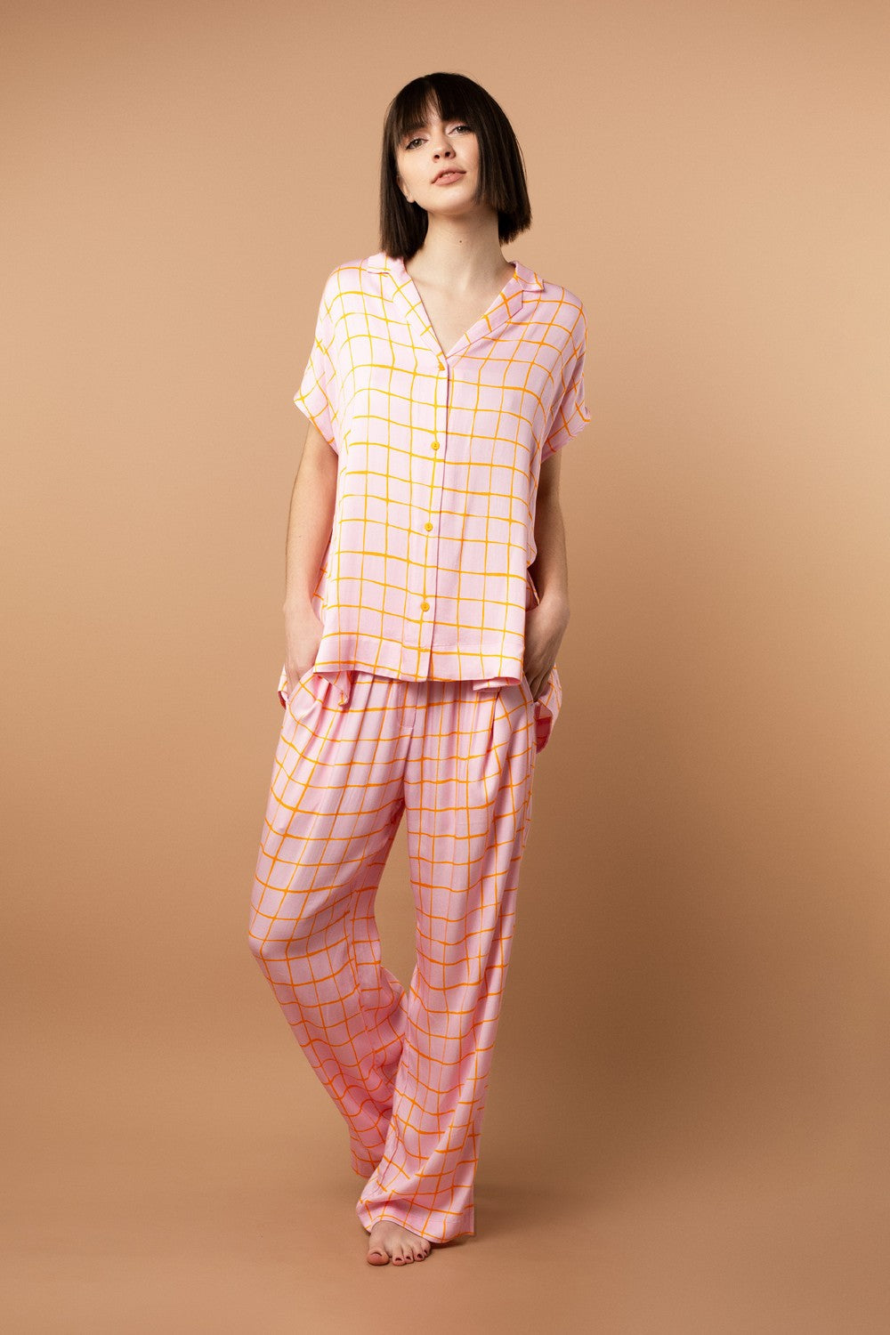 Пижамная блуза на пуговицах HOM2423104