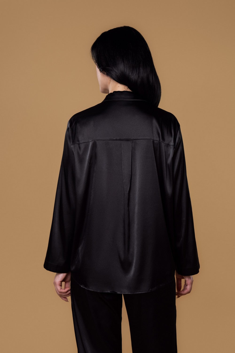 Піжамна блуза на ґудзиках HOM2526004 black