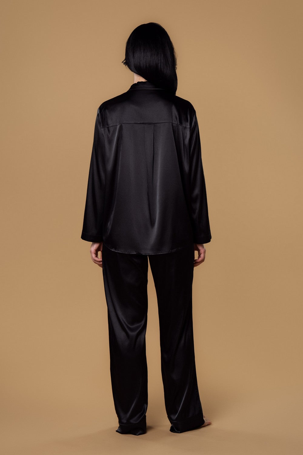 Пижамная блуза на пуговицах HOM2526004 black