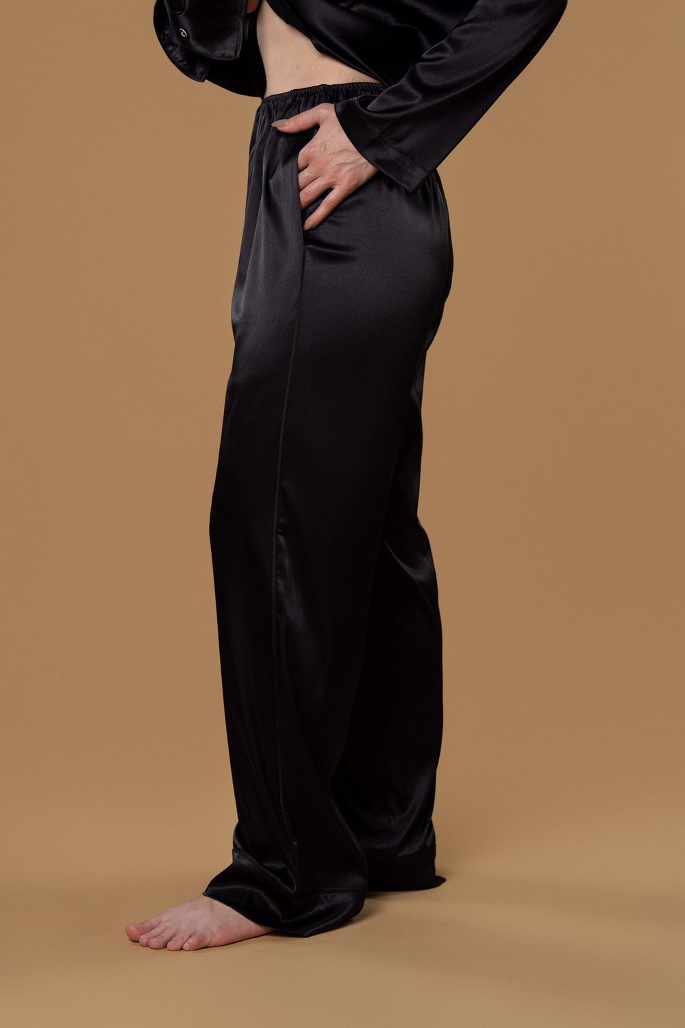 Пижамные брюки из сатина HOM2526010 black