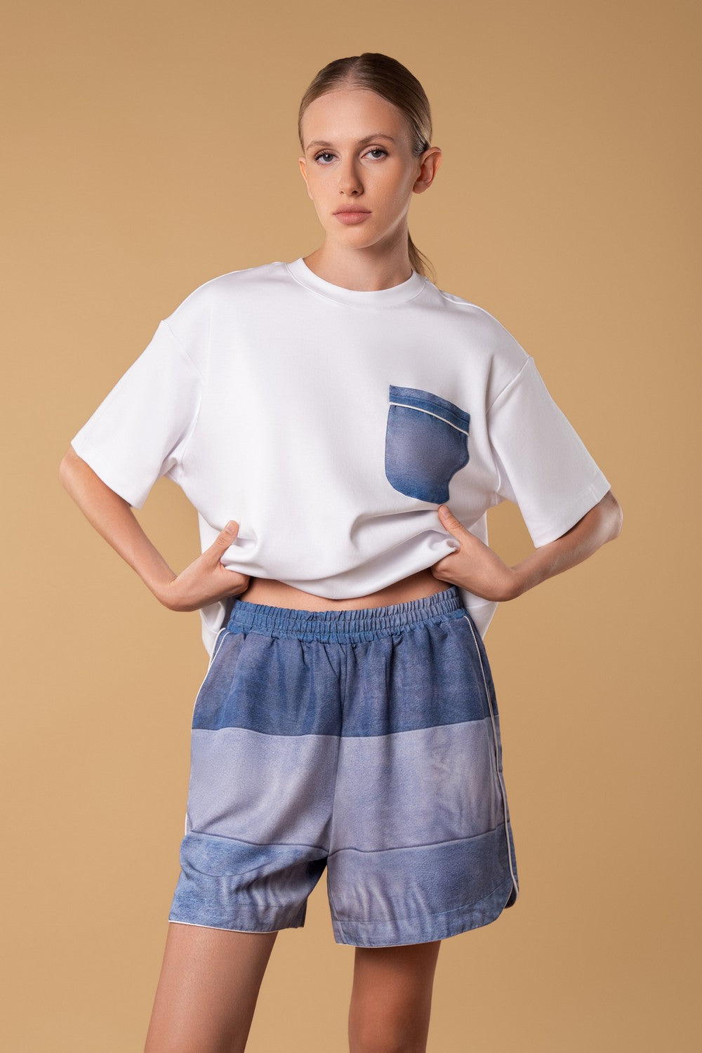 Піжамні шорти з кишенями HOM2529013 denim