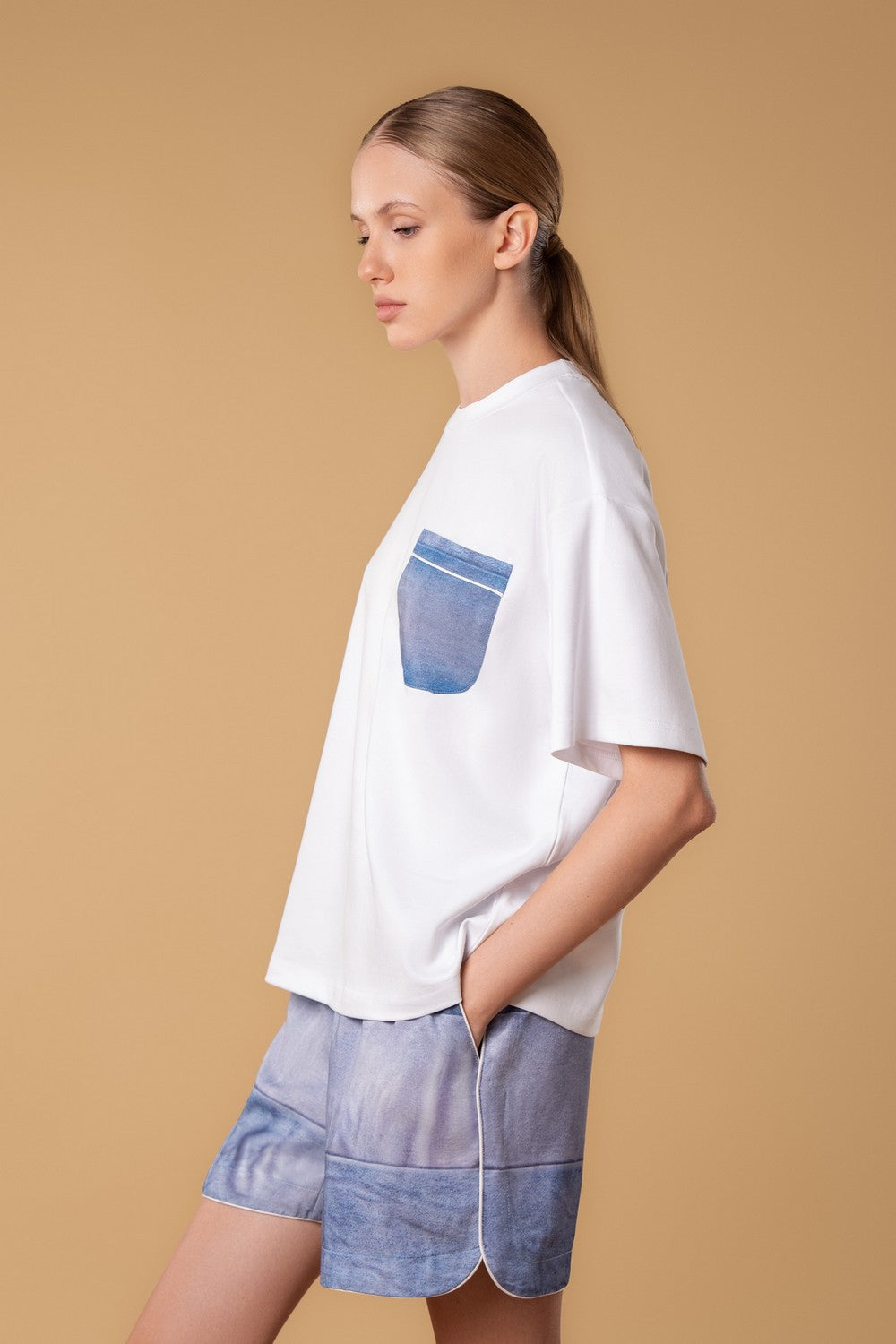 Піжамні шорти з кишенями HOM2529013 denim