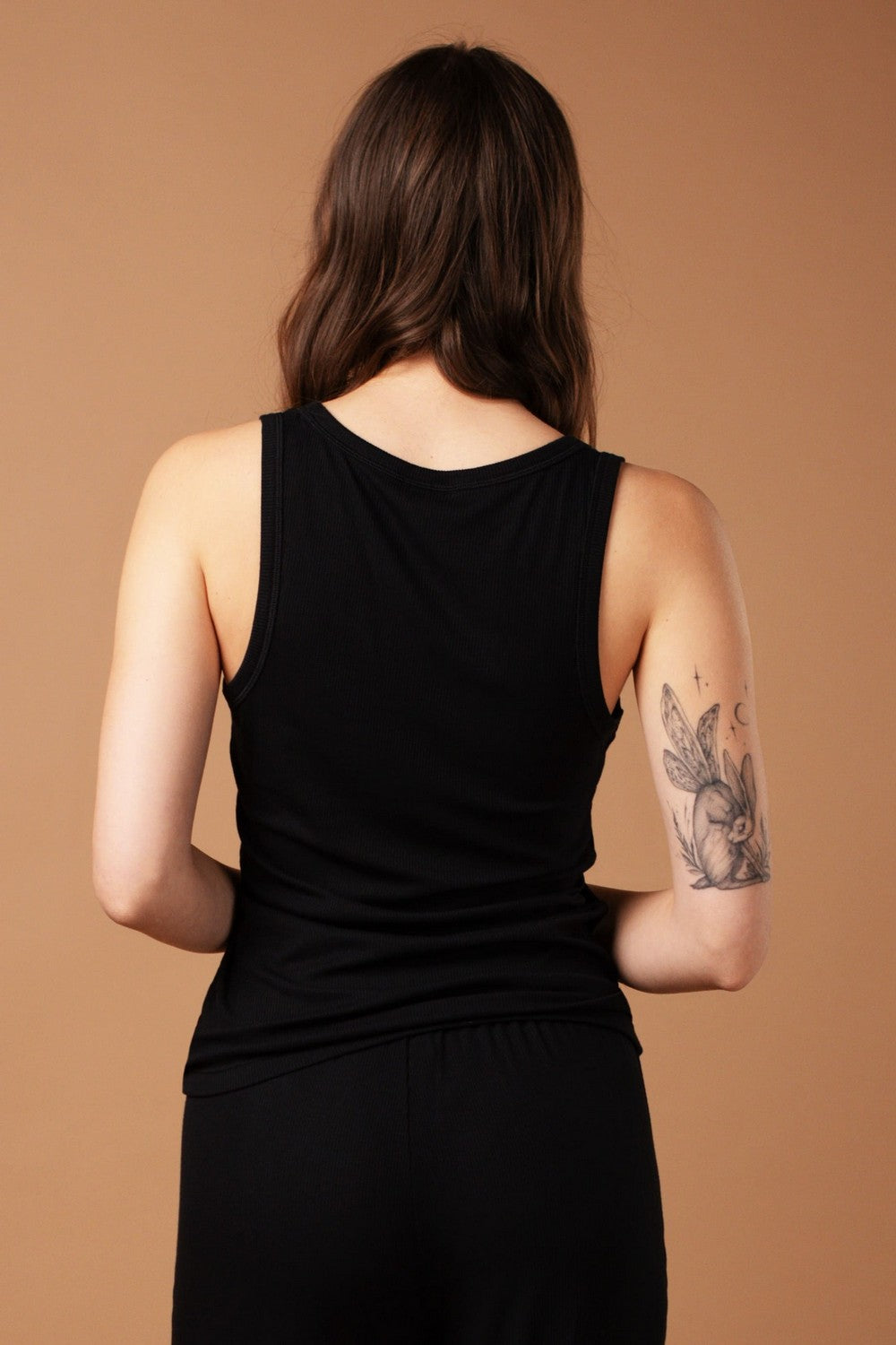 Майка в рубчик HOM25303015 black