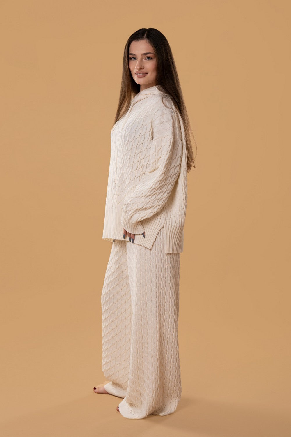 Брюки свободного кроя HOM2577079 milk