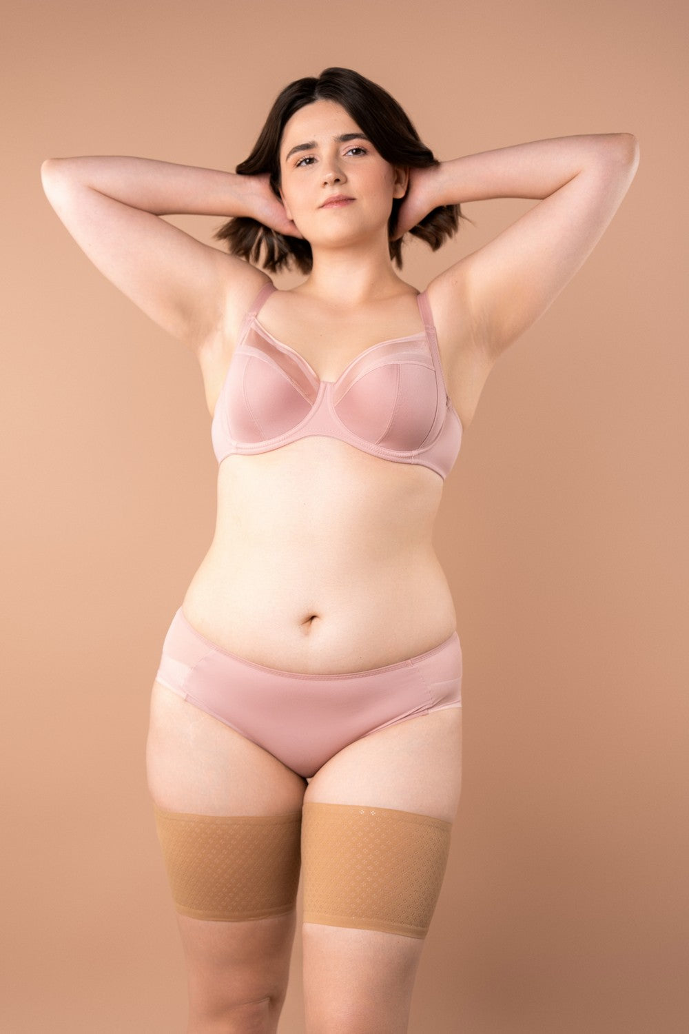 Бандалетки на бедра SLZ1302 dark nude