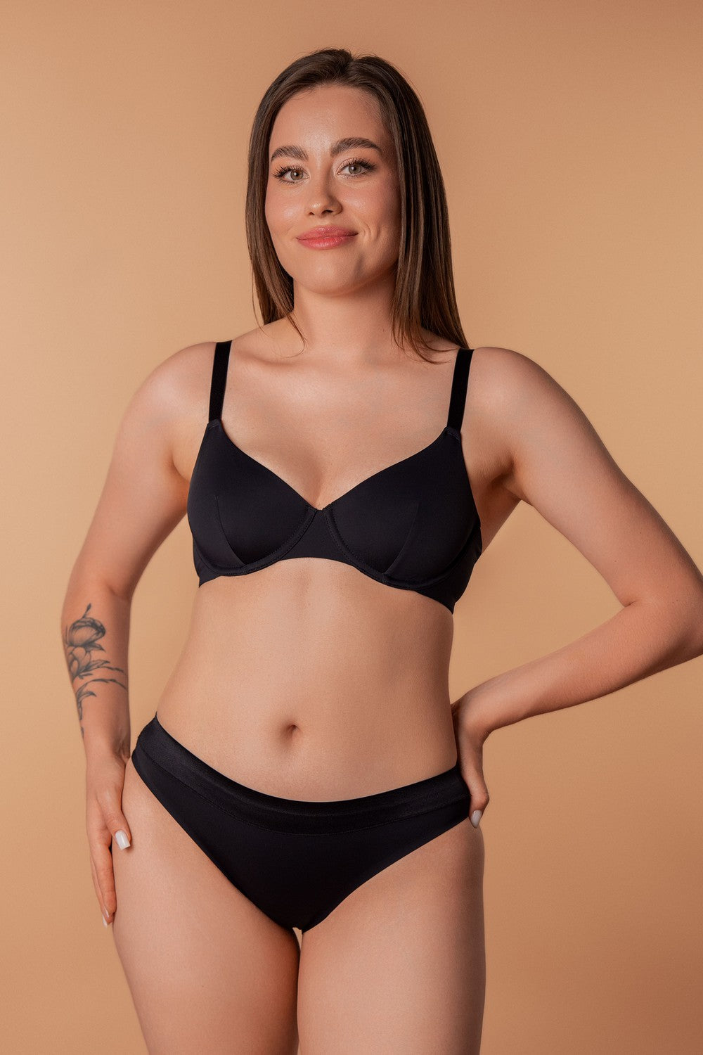 Мягкий бюстгальтер из микрофибры SLZ24201422 black