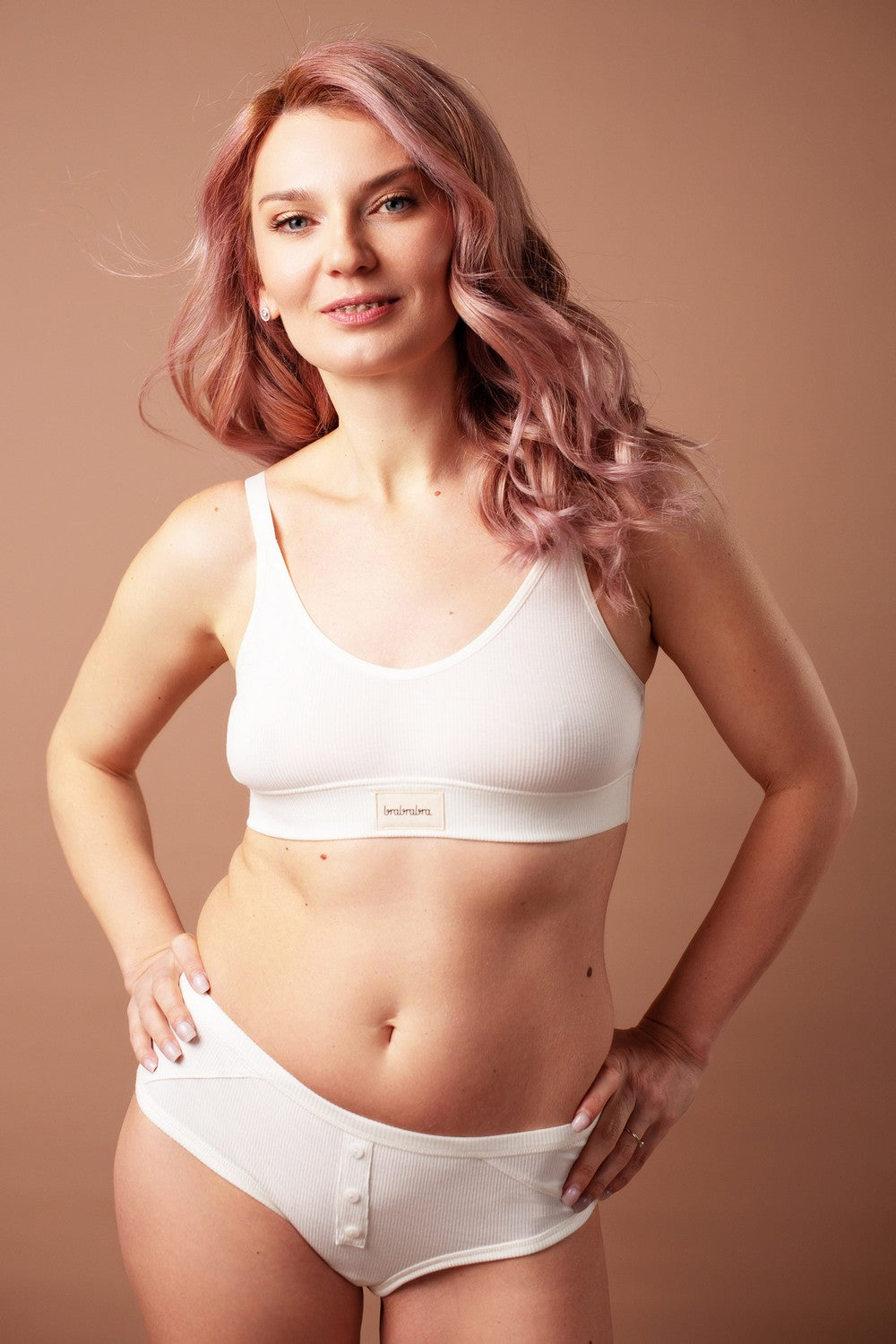 Бра-топ в рубчик SLZ25301006 ivory