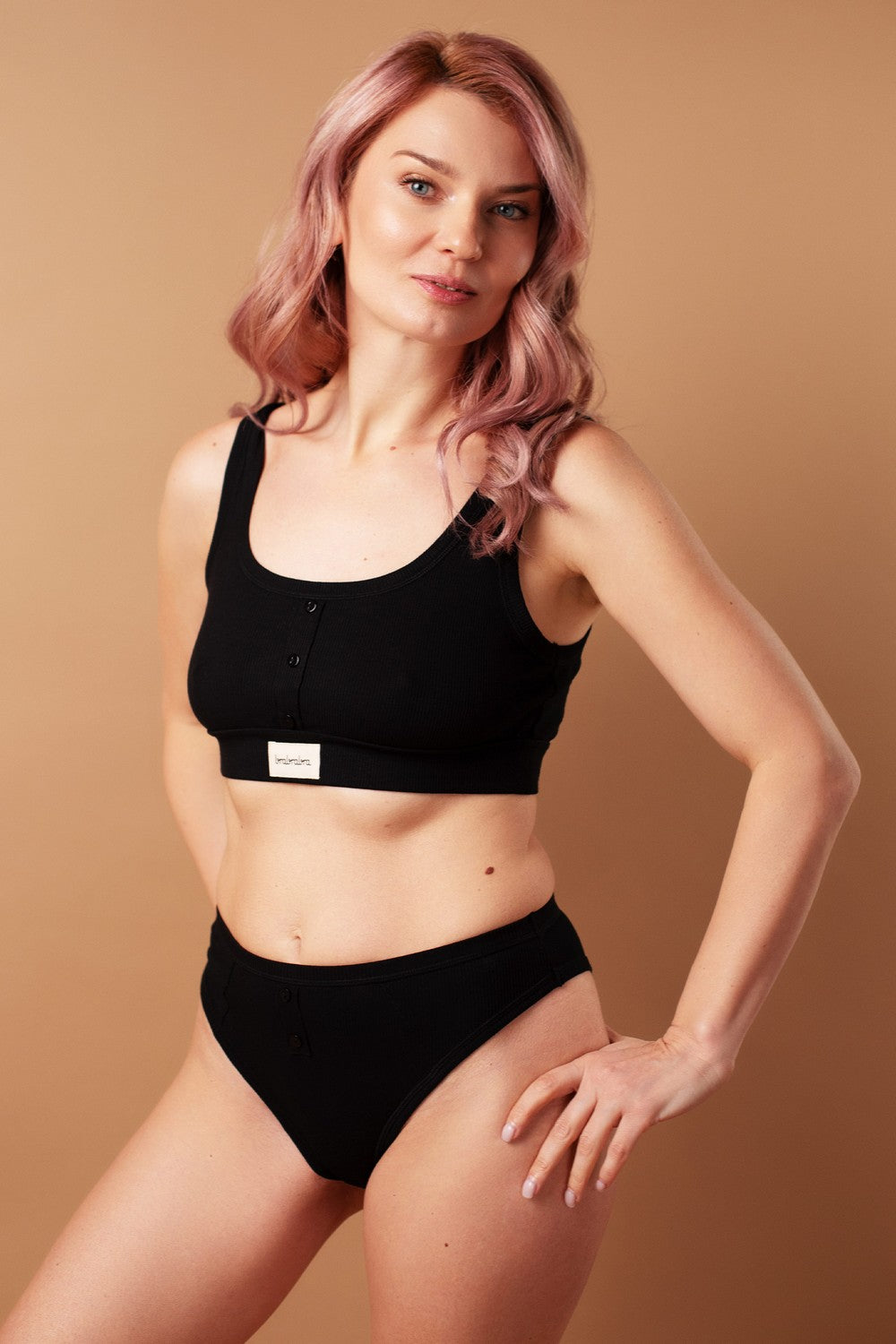 Бра-топ с пуговицами SLZ25301009 black