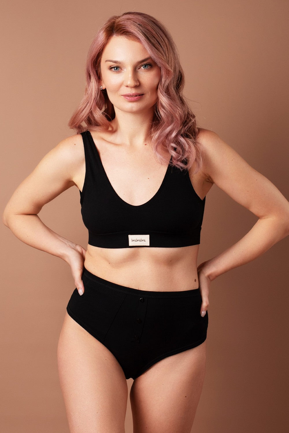 Трусики слип в рубчик SLZ25302101 black