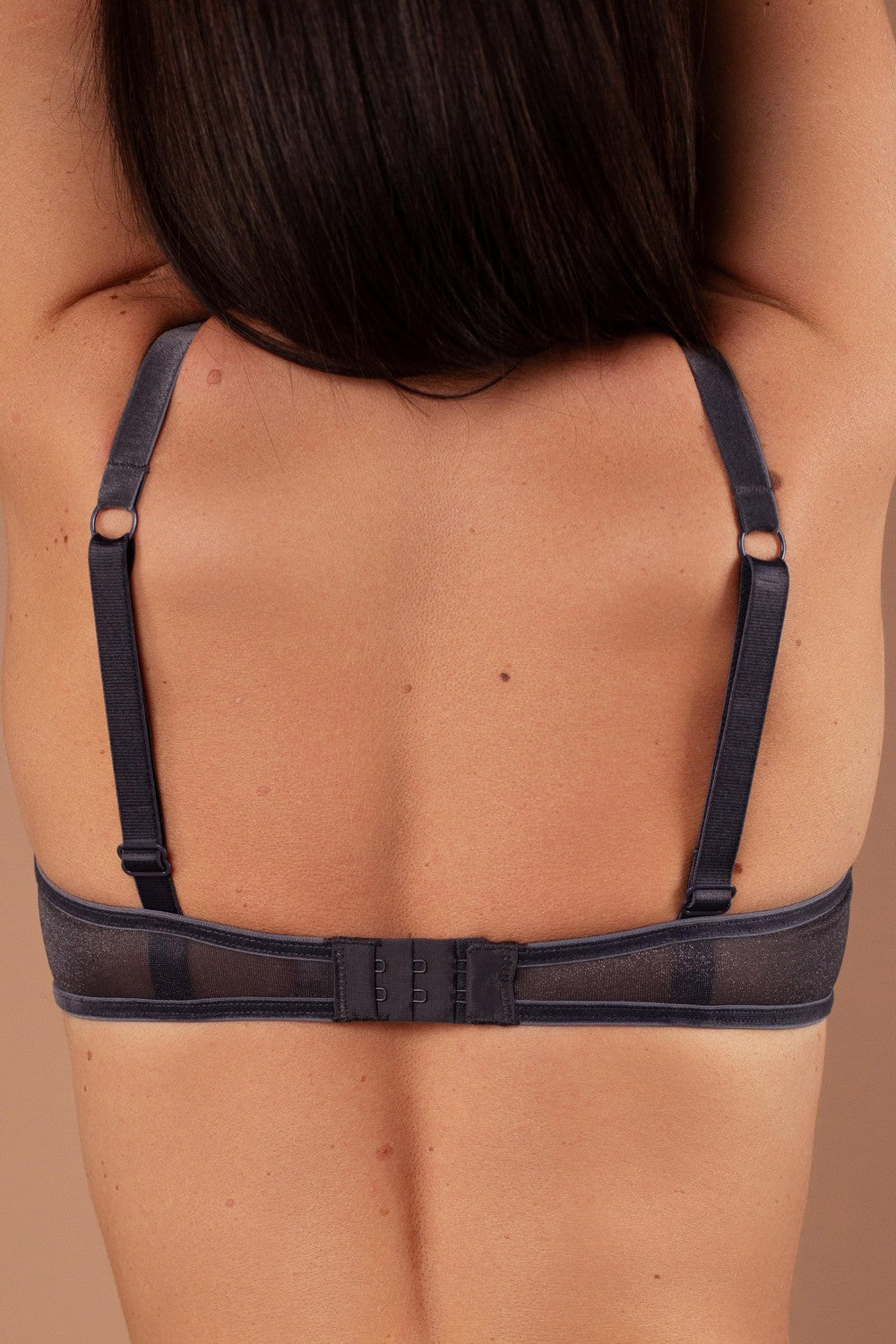 Мягкий бюстгальтер из микросетки SLZ25501072 dark grey