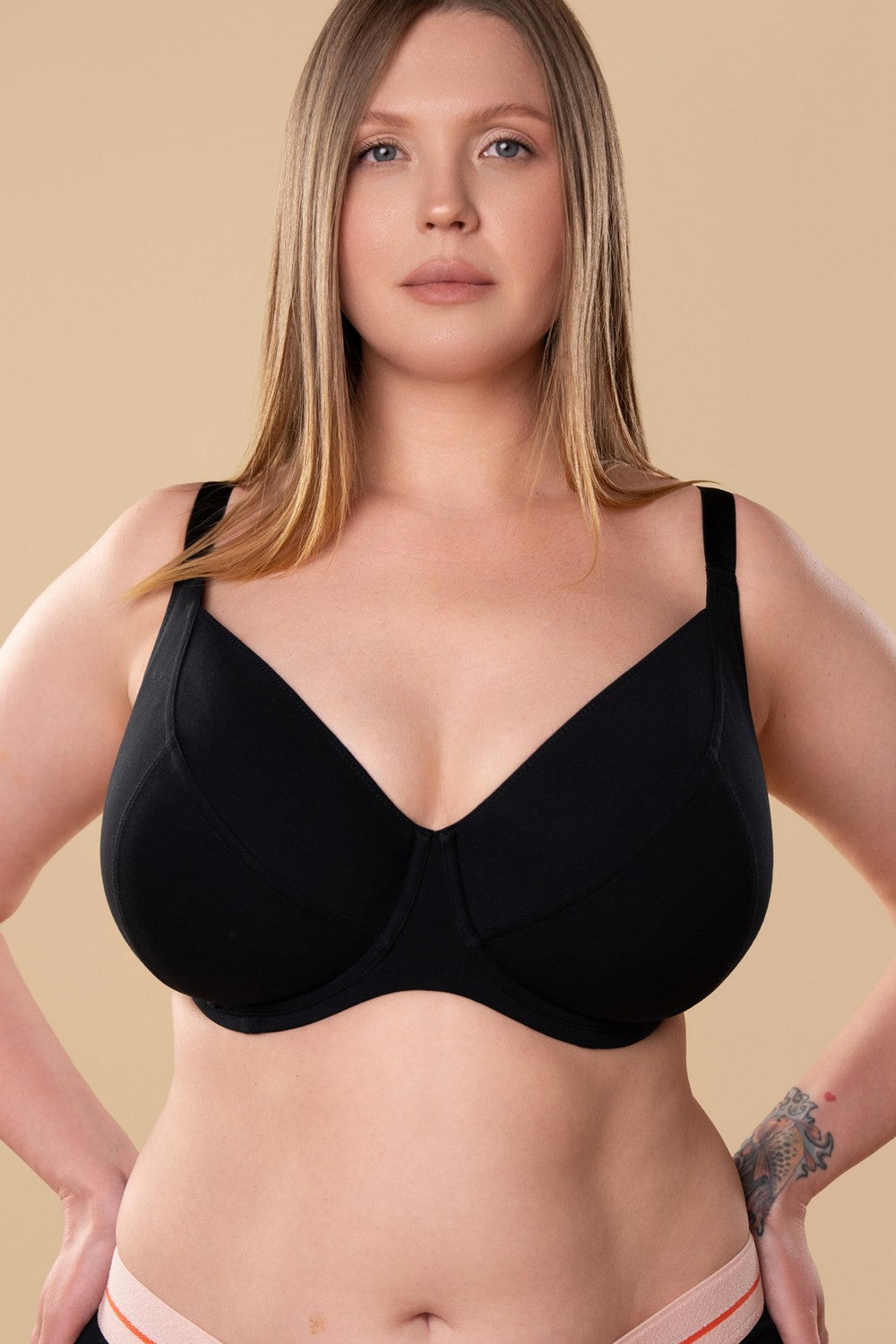 Мягкий бюстгальтер из хлопка SLZ25601012 black