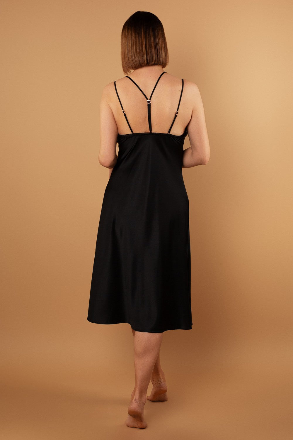 Ночная сорочка из сатина SLZ25803001 black