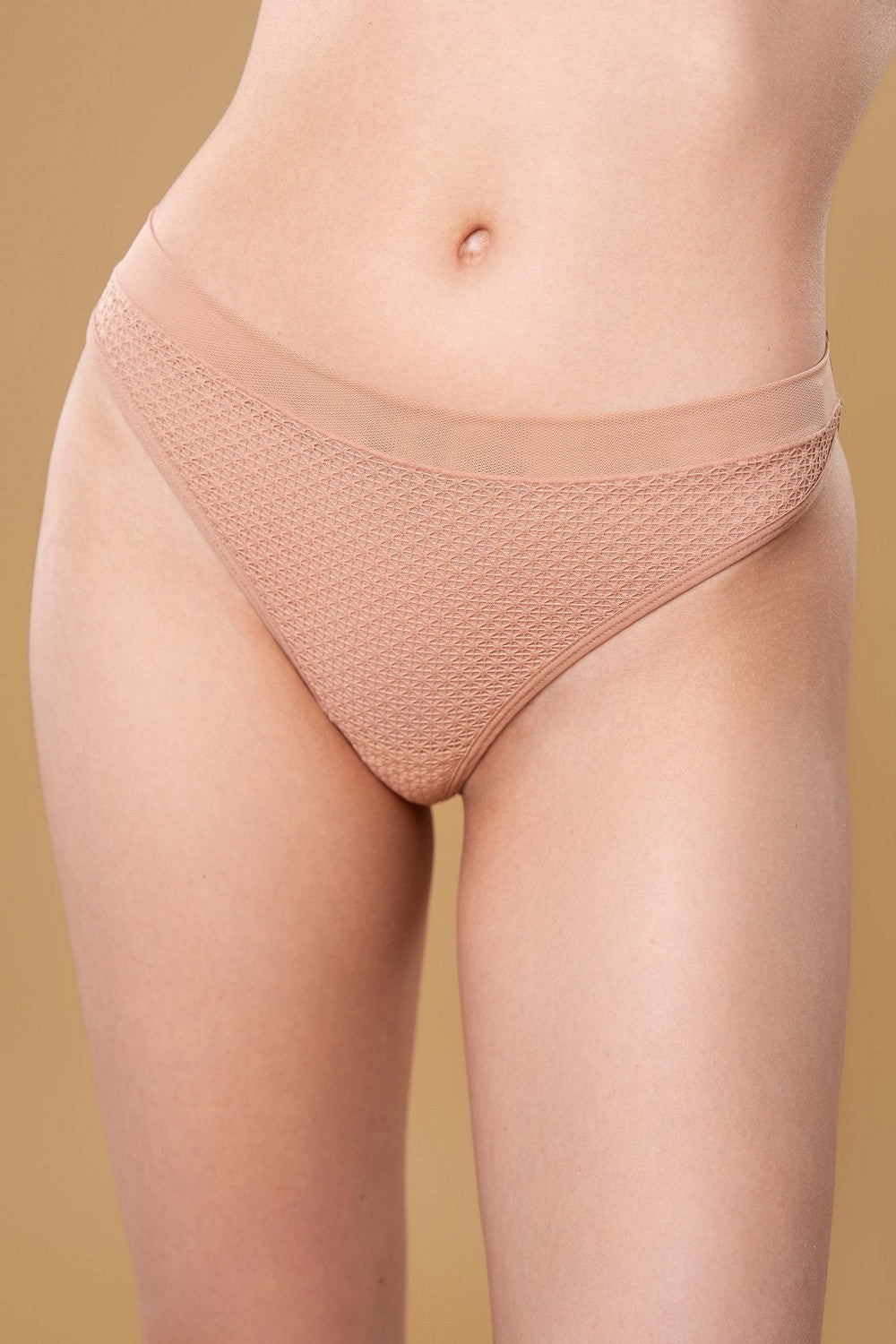 Фактурные трусики стринг SLZ26202022 caramel