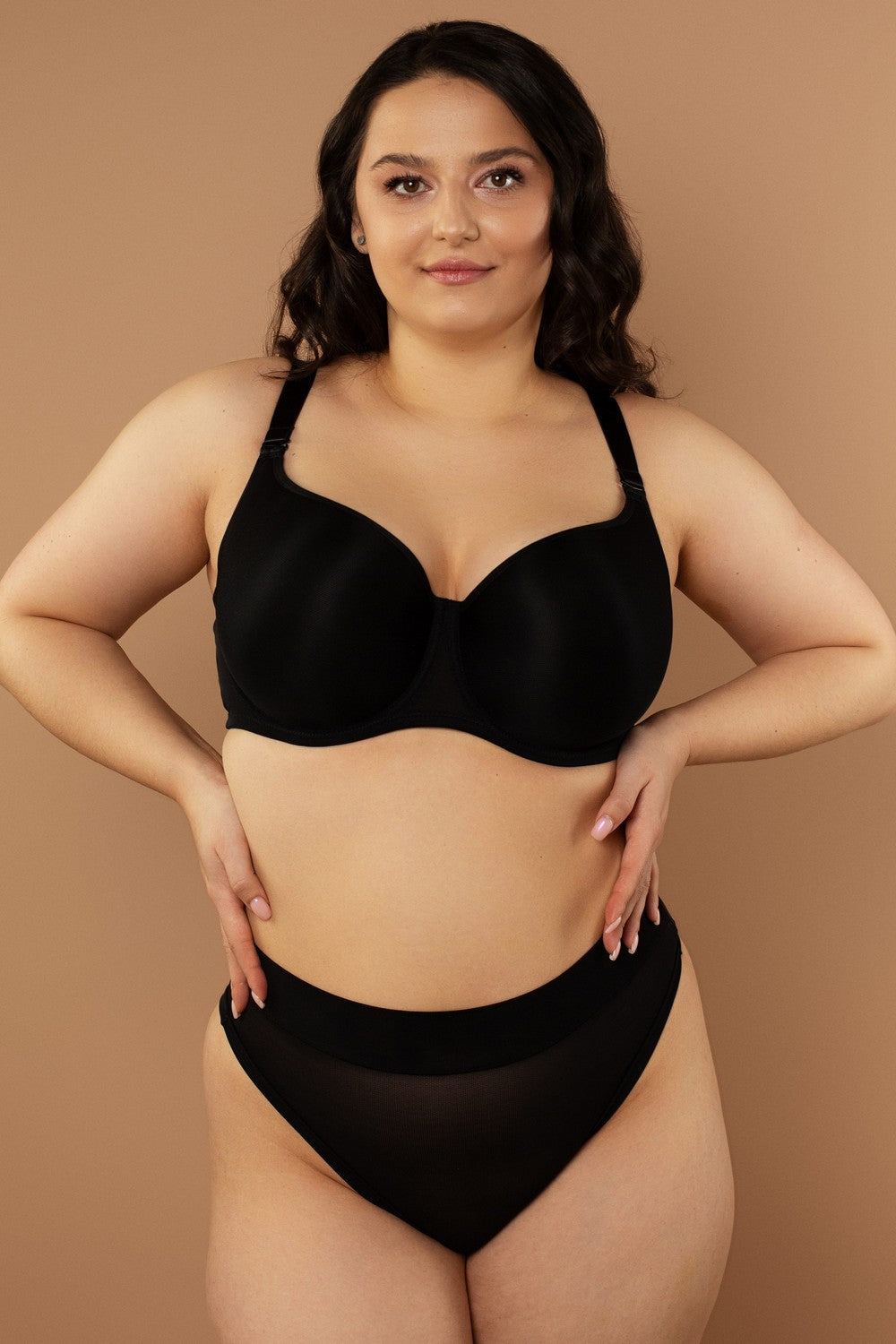 Трусики бразилиана из микросетки SLZ26202121 black