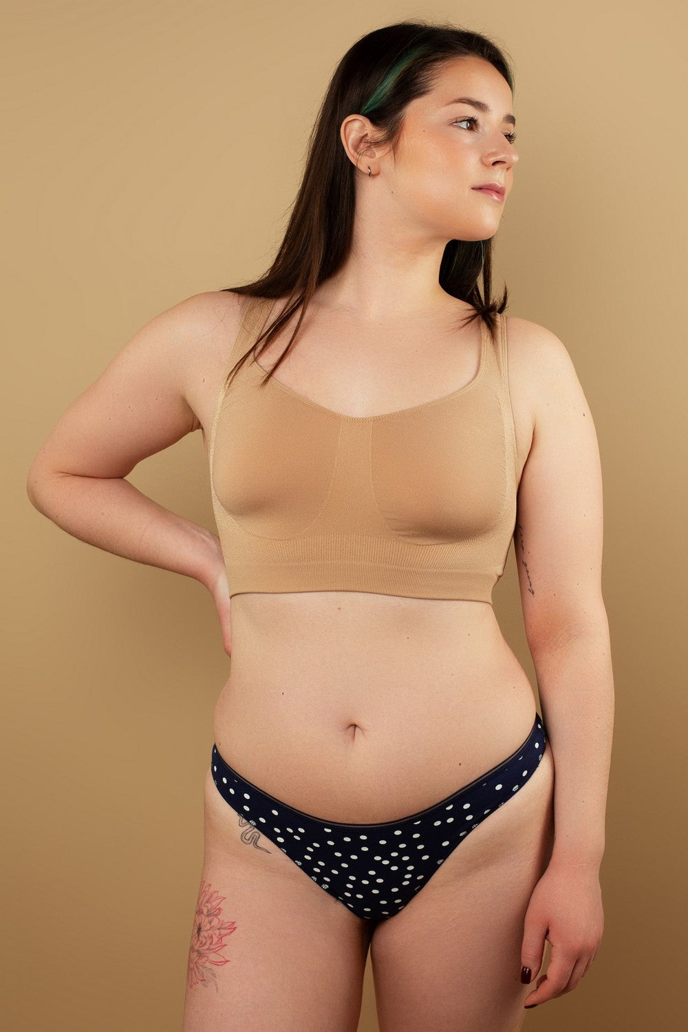 Хлопковые трусики стринг SLZ26902002 (3 шт.) print/beige/white